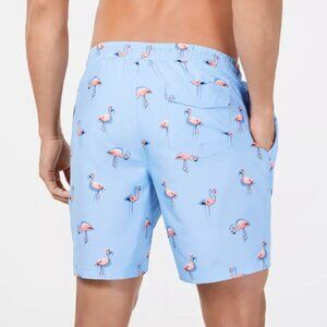 Club Room Men's Quick-Dry Performance Flamingo-Print 7" Swim Trunks